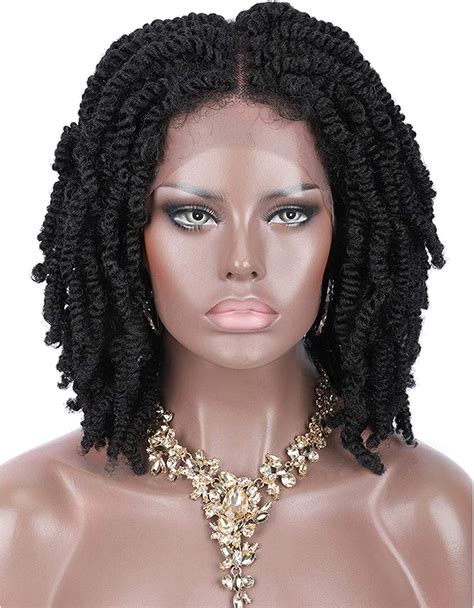 12 Inches 4x4 Braided Wigs For Black Women Spring Twist Braids Wig