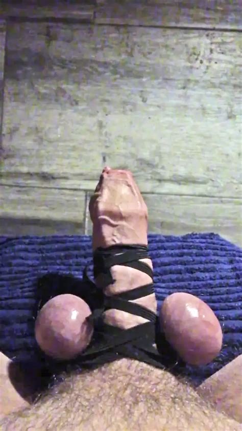 Separated And Tied Balls And Cock Foreskin Fingering Ruined Slow Motion
