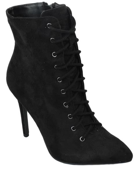 delicious women ankle boots stiletto high heels lace up bootie side