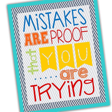 mistakes are proof that you are trying encouraging rules