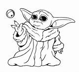 Yoda Imprime Mandaloriano sketch template