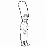 Marge Simpsons Simpson Draw Drawing Step Coloring Pages Para Square Cartoons Drawings Cartoon Personas Lesson Kids Silueta Character Print sketch template