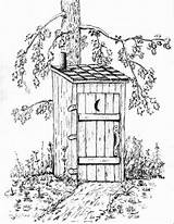 Outhouse Drawing Sketch Drawings Getdrawings Paintingvalley sketch template