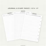 Journal Diary Printable Planner Travel Mini Happy Pages Paper Writing Lined Dot Grid Etsy sketch template