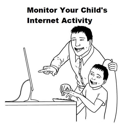 internet safety coloring sheets  kids  monitoring child