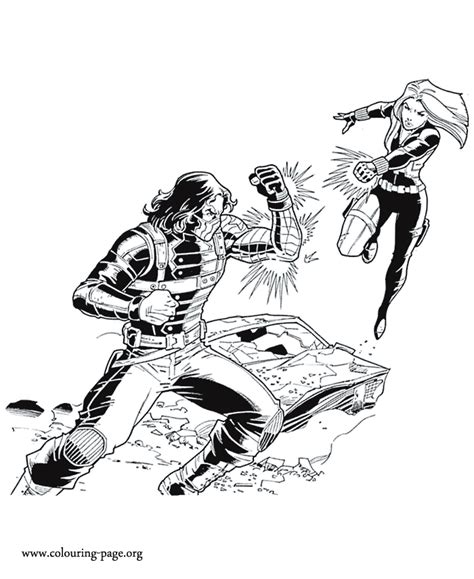 bucky barnes coloring pages