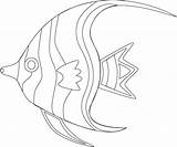 Coloring Fish Pages Exotic Getcolorings Sea sketch template