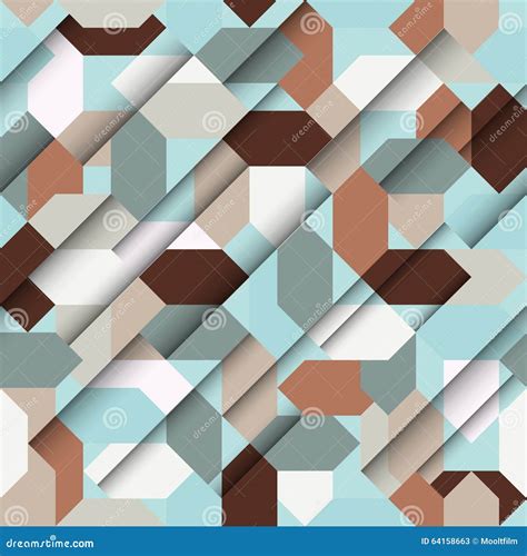 seamless abstract paper geometric pattern stock vector illustration