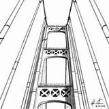 Bridge Mackinac Suspension Bridges Challenges Sailing Gate Cruise Golden Fine America Drawing Draw sketch template