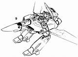 Valkyrie Vf Macross Rockwell Robotech sketch template