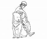 Kiba Coloring Inuzuka Pages Template Teenager sketch template