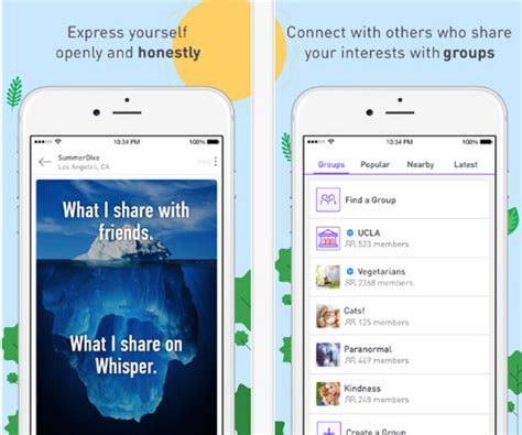 whisper app review people make anonymous statements and hookup