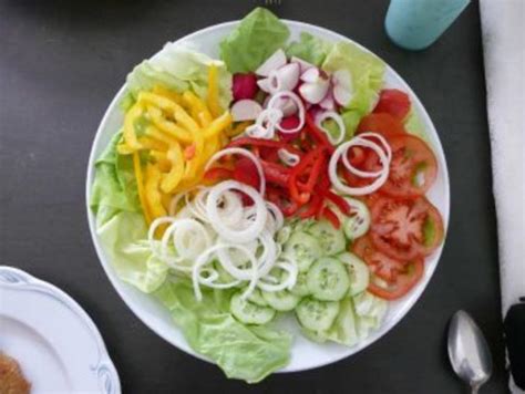 salat bunter salatteller mit joghurtsosse rezept kochbarde
