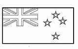 Flag Zealand Coloring sketch template