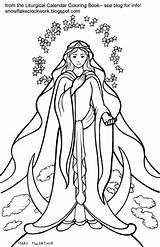 Mary Coloring Pages Virgin Color Solemnity Catholic Printable Getcolorings sketch template