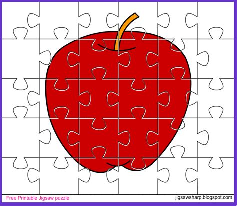 printable jigsaw puzzle game apple jigsaw puzzle