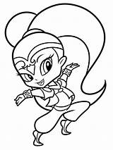 Shimmer Shine Coloring Pages Printable Kids sketch template