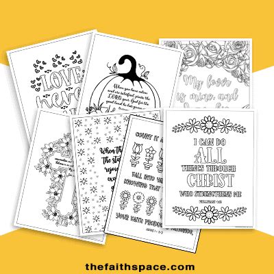 bible coloring pages  verses  printables  faith space