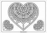 Mandala Coeur Coloriage Imprimer Hearts Maman Je Coloringoo Dessin 123dessins sketch template