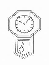 Coloring Clock Pages Printable Print Time sketch template