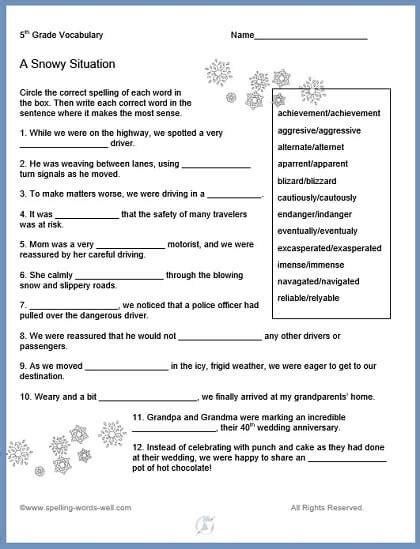 vocabulary   grade worksheets worksheets master