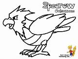 Pokemon Fearow Coloring Pages Colouring Fo Spearow Real Color sketch template