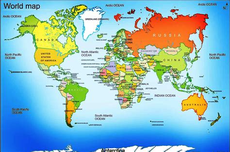 detailed map   world  maps rfcom