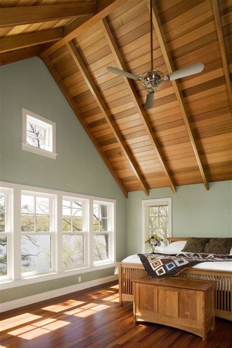 Wood Plank Ceiling Wooden Ceilings Pine Ceiling Stain Color Vaulted