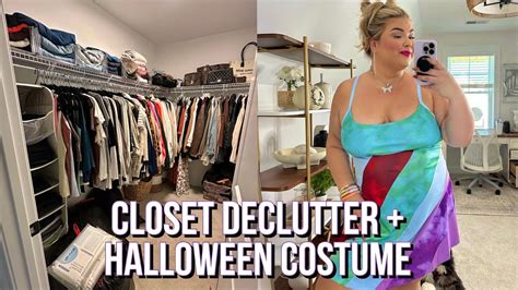 Huge Closet Declutter Halloween Costume Transformation Vlog Youtube