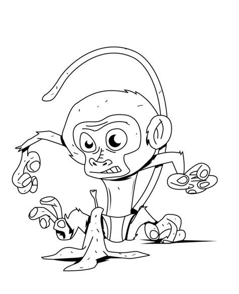 animal monkey  baby monkey coloring pages kids kentscraft