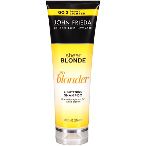 john frieda sheer blonde  blonder lightening shampoo  fl oz tube beauty hair care