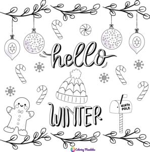 winter coloring page  kids coloring pages  kids