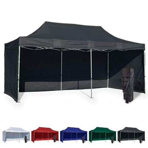 black  instant canopy tent   side walls commercial grade aluminum frame  water