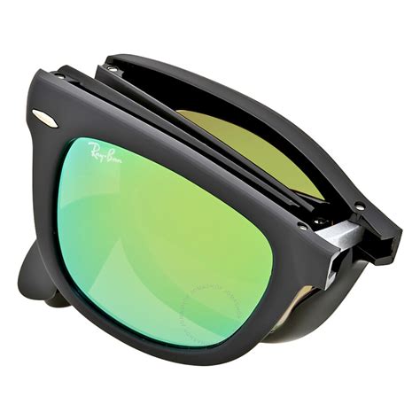 ray ban wayfarer folding green gradient flash sunglasses wayfarer ray ban sunglasses
