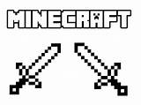 Minecraft Sword Coloring Pages Emerald Logo Imprimer Coloriage Thekidsworksheet sketch template