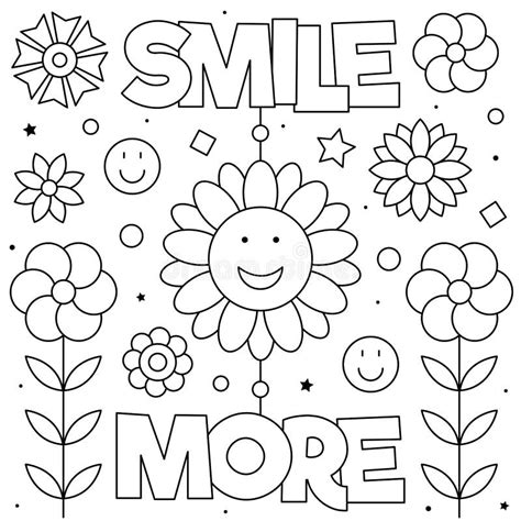smile  coloring page vector illustration stock vector