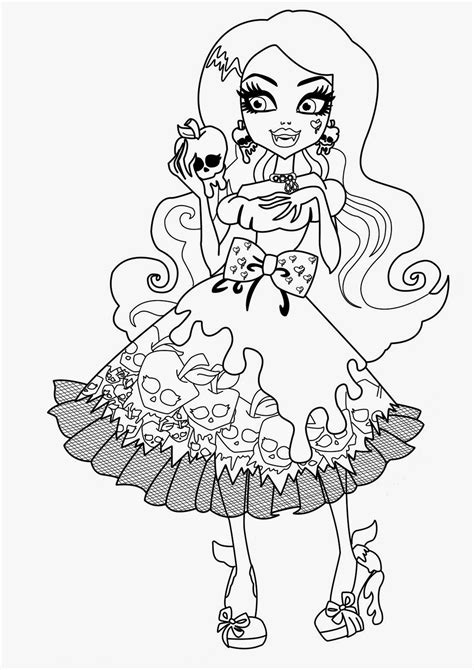 monster high printable coloring pages customize  print