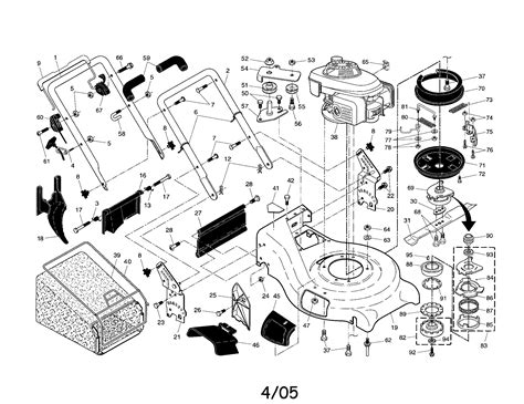 Husqvarna Model 5521bbc Walk Behind Lawnmower Gas Genuine Parts