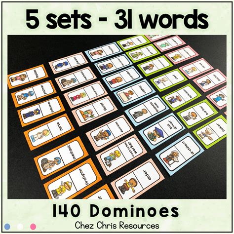 dominos vocabulaire des metiers en anglais  jeux chez chris resources