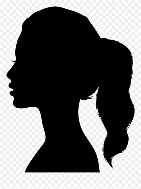 woman side profile silhouette clipart  pinclipart