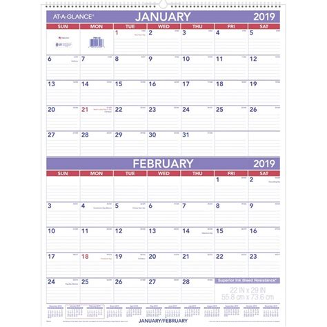 monthly calendar  months  page   wall calendar blank