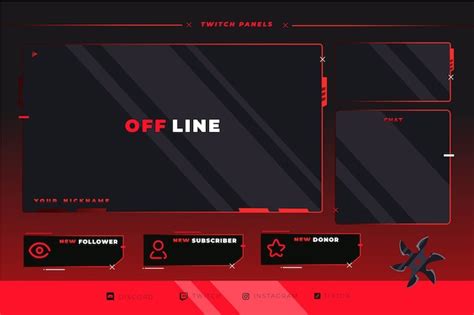 twitch overlay template  vectors psds