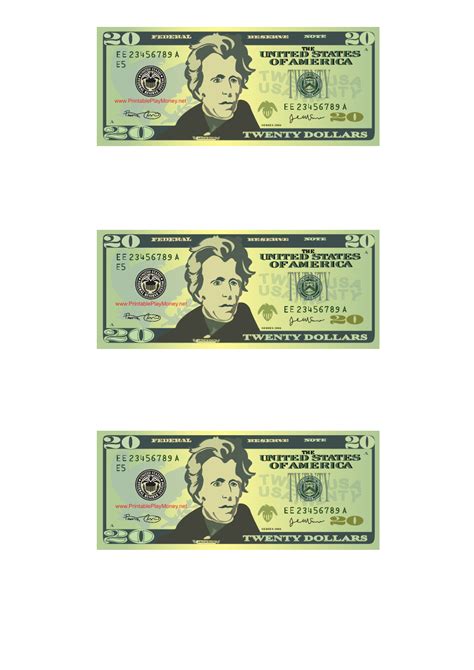 dollar bill templates  printable  templateroller