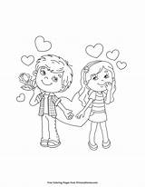 Valentines Couple Ebook sketch template