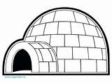 Igloo Coloring Pages Color Getcolorings Printable sketch template
