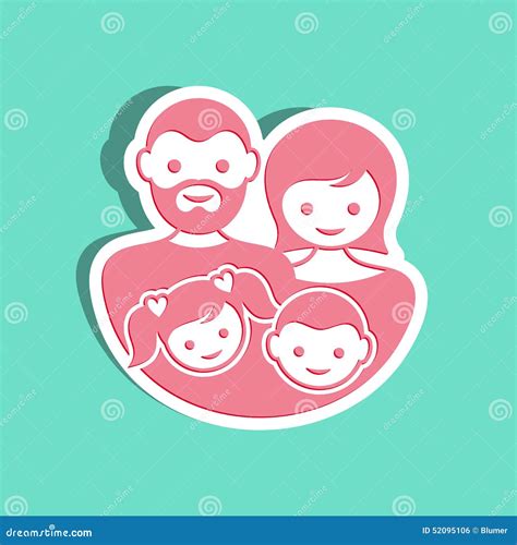 family label stock vector illustration  married children