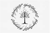 Lotr Tolkien Hobbit Seigneur Anneaux Tatouage Gondor Herr Ringe Inscription Arbre sketch template
