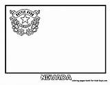 Flag Coloring Nevada State Flags American Pages Choose Board sketch template