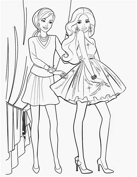 barbie family coloring page  svg file cut cricut