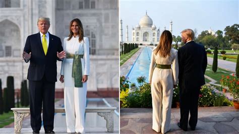 donald and melania trump look loved up and happy during trip to taj